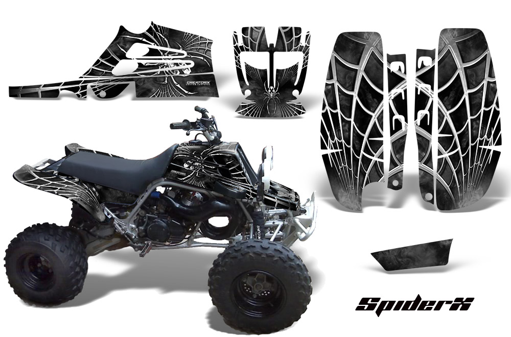 Yamaha Banshee Full Bore Graphic Kit SpiderX Silver Black